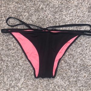 Victoria’s Secret black strappy swim bottoms